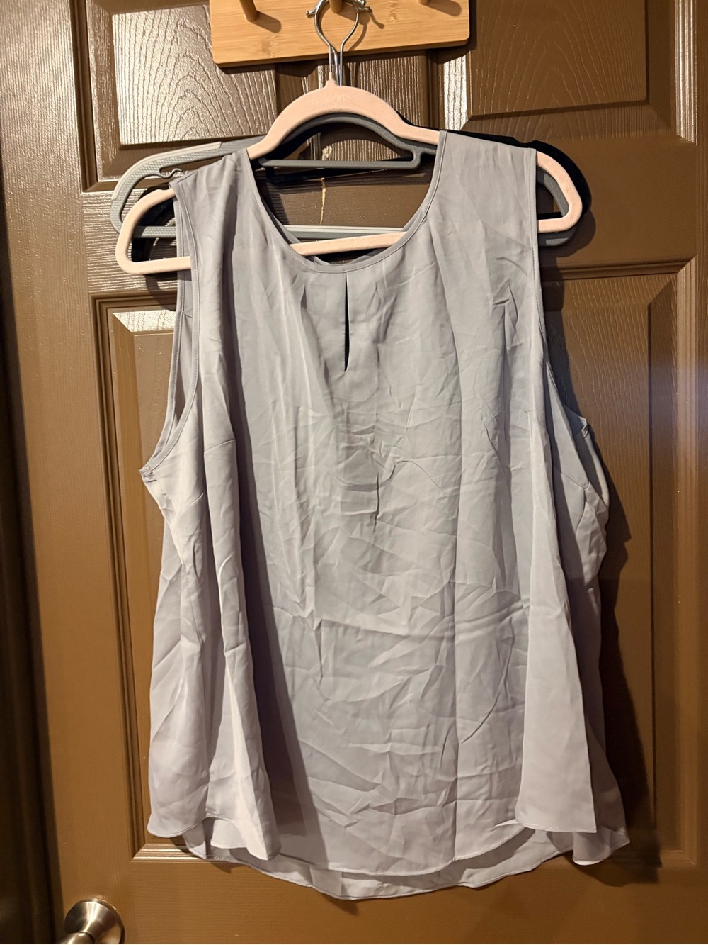 Cato Light Gray Sleeveless Pleated Camisole